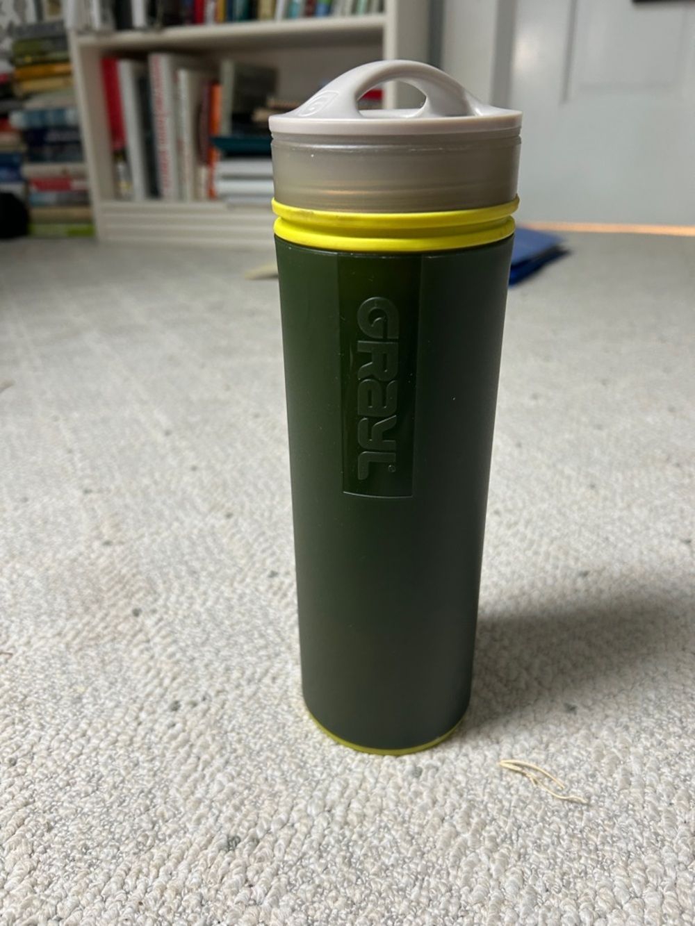 GRAYL Water Purifier Bottle - Olive Green with Yellow Trim